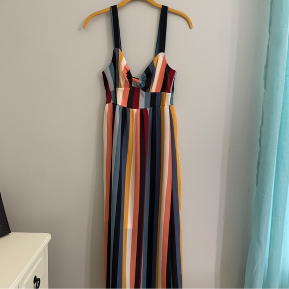 Moa Moa Striped Midi Dress - Picture 1 of 3